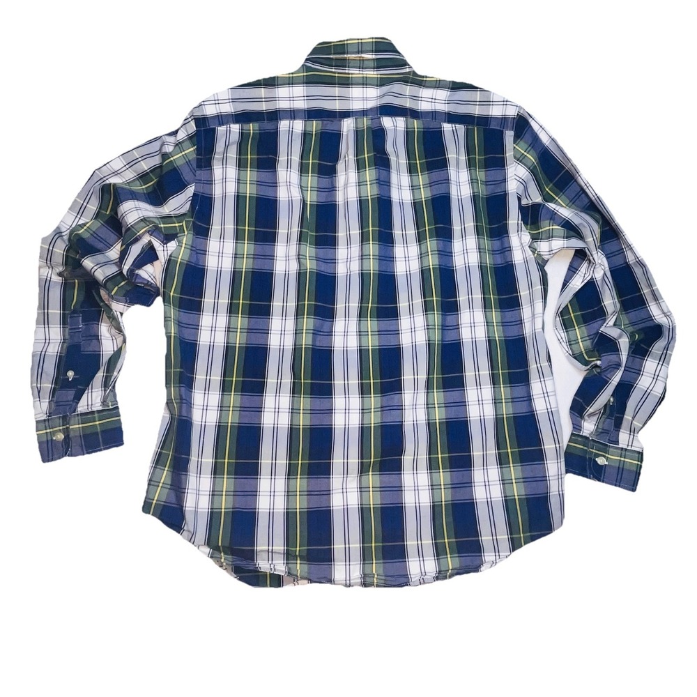 Men's XL J.Crew Sunwashed Oxford Long Sleeve Button Up Plaid Shirt 100% Cotton - Picture 2 of 10